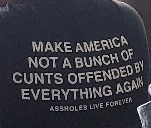 MAKE AMERCR NOT A BUNCH O CUNTS OFFENDEDS EVERYTHING A assHOLES LIVE FORE