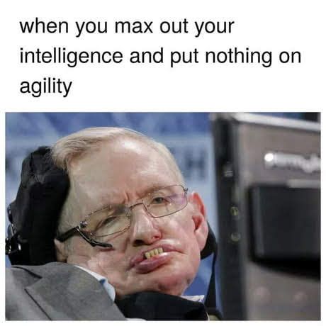 when you max out your intelligence and put nothing on