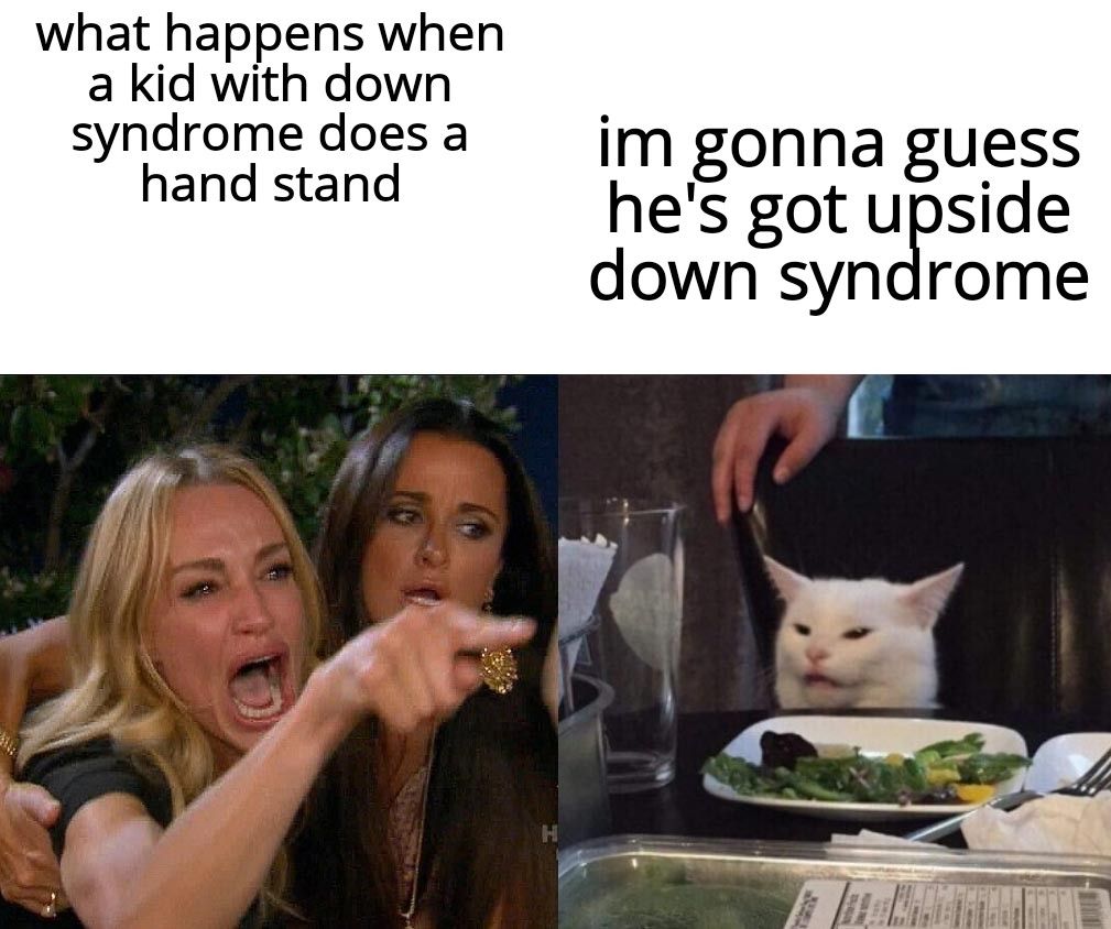what happens when a kid with down syndrome does a im gonna guess hes got upside down syndrome hand stand