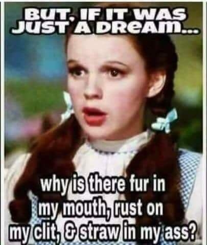 BUT IF IT WAS JUST A DREAIN