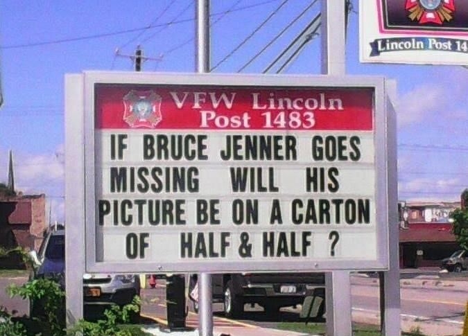 Ay 4T s A rgm FIF BRUCE JENNER GOES FlSSlNG WiLL WIS ICTURE BE ON A CARTON k OF HALF WALF 7