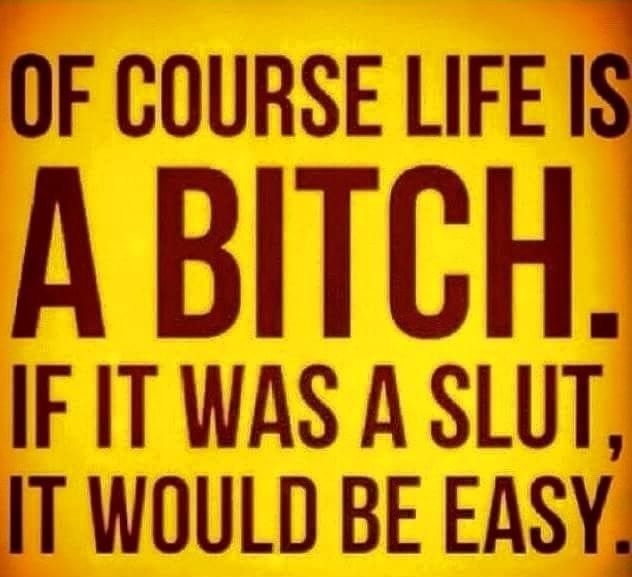 A BITCH IF IT WAS A SLUT IT WOULD BE EASY
