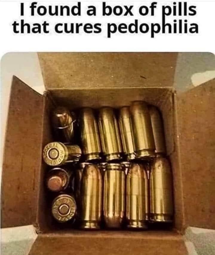 found a box of pills that cures pedophilia