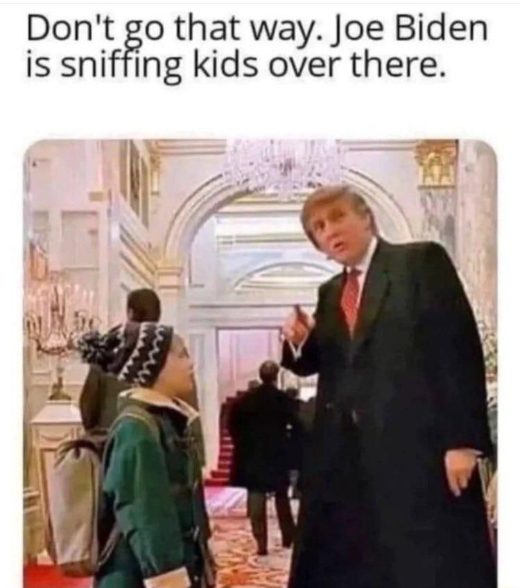 Don tfgo that way Joe Biden ing kids over there is sniff