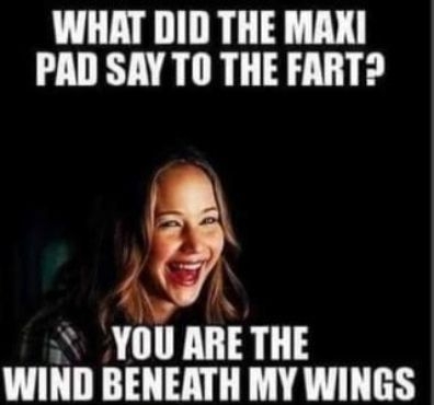 WHAT DID THE MAKI PAD SAY TO THE FART 3 YOU ARE THE WIND BENEATH MY WINGS