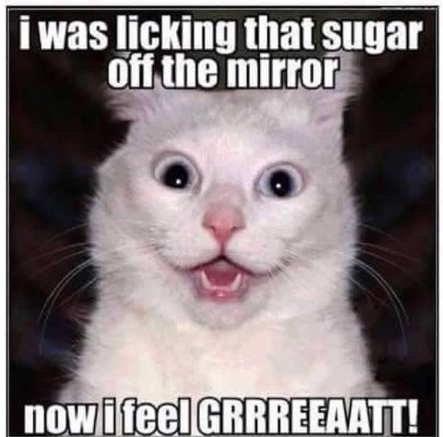 iwas Ilclung that sugar offthe mirror