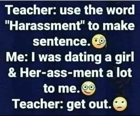 8 CE L LA EER G R B EIE S L E S G ELG sentence Me was dating a girl Her ass ment a lot tome Teacher get out AMERICASBESTPICSCOM