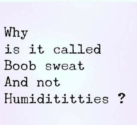 Why is it called Boob sweat And not Humidititties