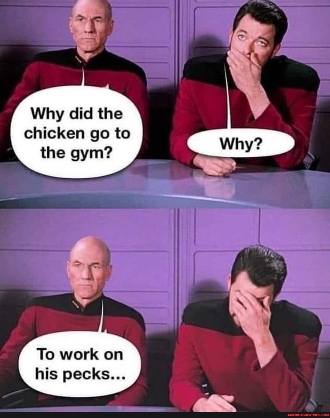 Why did the chicken go to the gym To work on his pecks