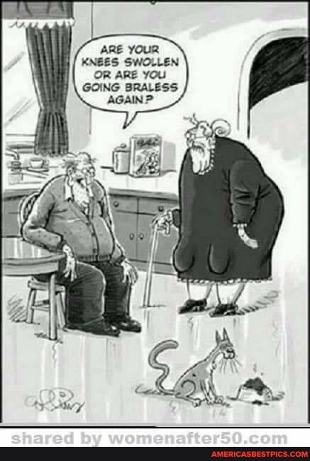 ARE YOUR KNEES SWOLLEN OR ARE YOU GOING BRALESS AGAINP 5y