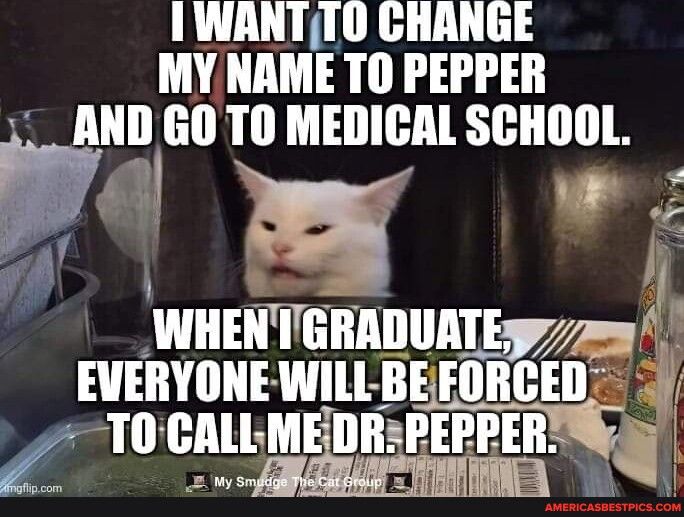 1 WANTT0 CHANGE MY NAME 10 PEPPER AND GO TO MEDICAL SCHOOL ANWL7 7l N WIIEWEIIAIIIIAIEM EVERYONE WILL BE romn TOCALLMED
