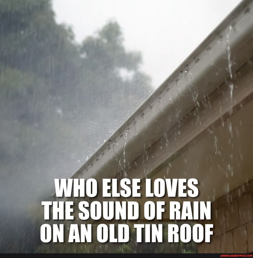 WHO ELSE LOVES THE SOUND OF RAIN ON AN OLD TIN ROOF