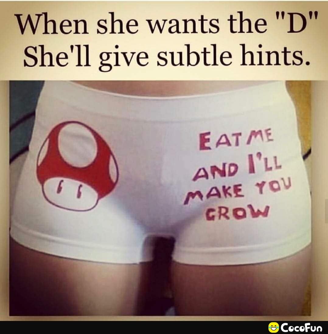 When she wants the D Shell give subtle hints CocoFun