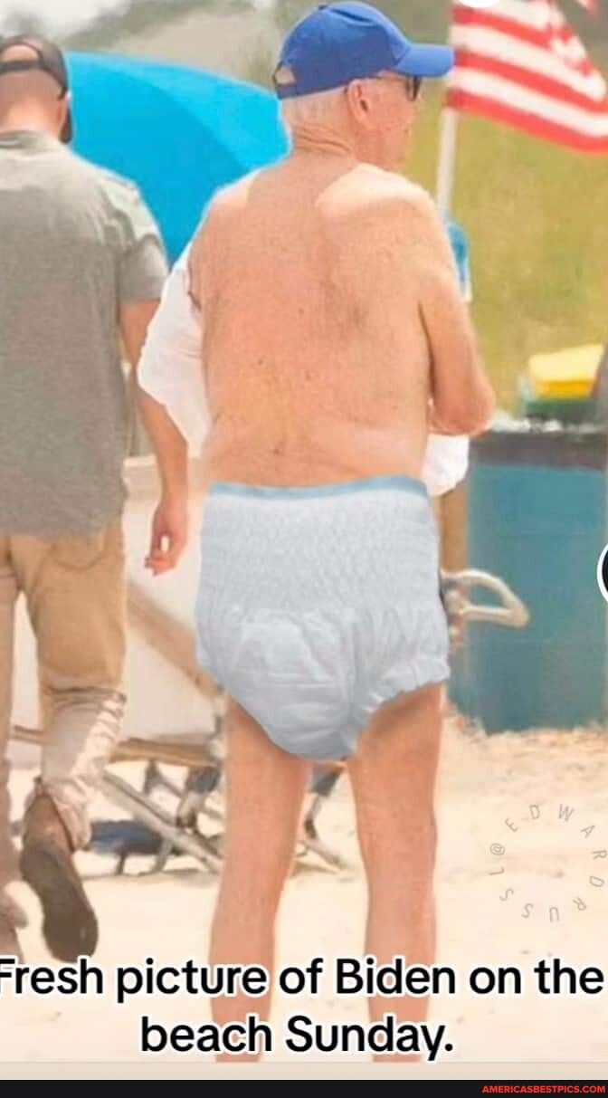 o Foamed T N N resh picture of Biden on the beach Sunday