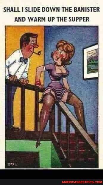 SHALL I SLIDE DOWN THE BANISTER AND WARM UP THE SUPPER AMERICASBESTPICSCOM