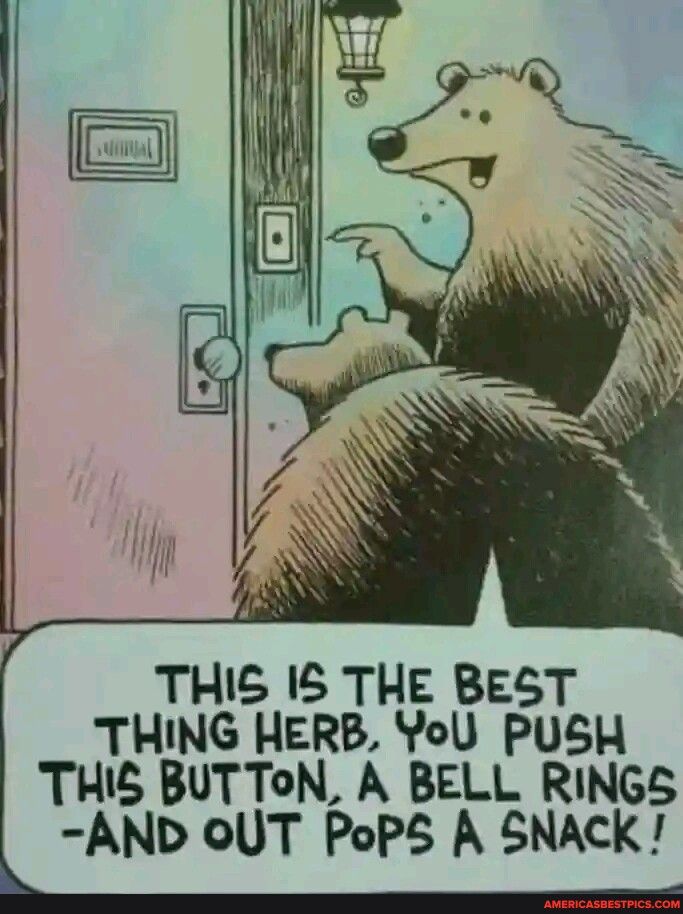 THIS IS5 THE BEST THING HERB YoU PUSH THIE BUTToN A BELL RINGS AND oUT PoP5 A SNACK