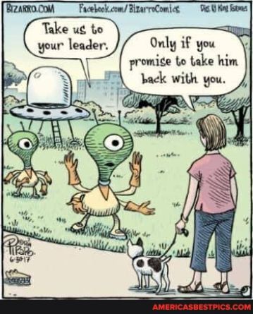 BIZARKOCOM Faeebeok com BitarreComics Take u to your leader 0n5 if you promice to take him
