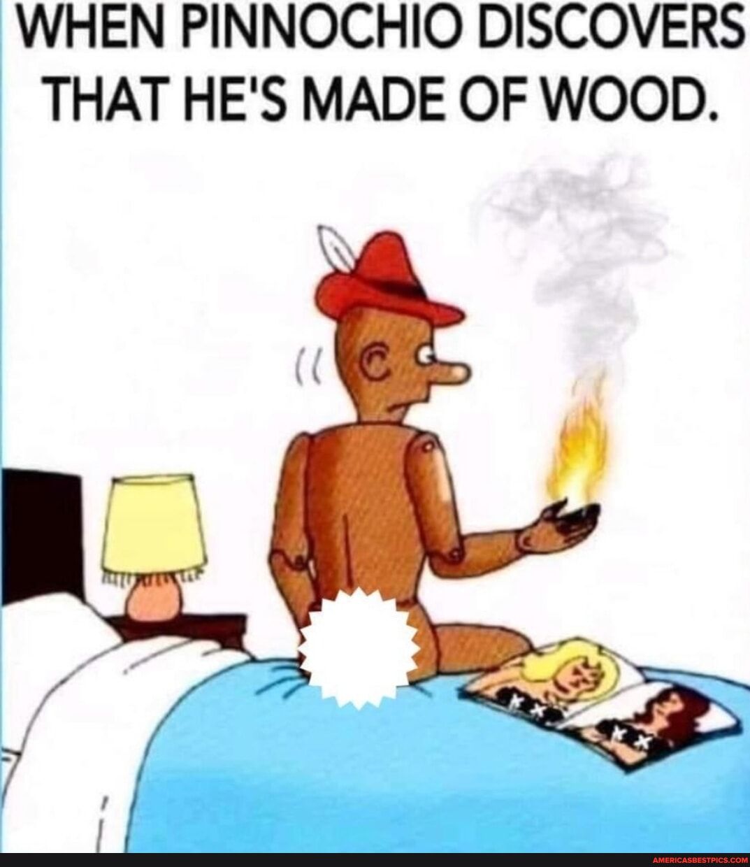 WHEN PINNOCHIO DISCOVERS THAT HES MADE OF WOOD