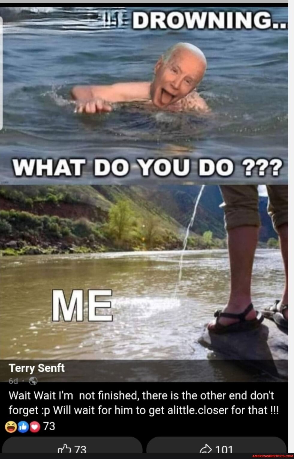 Terry Senft Wait Wait Im not finished there is the other end dont forget p Will wait for him to get alittlecloser for that l o8e73 73 210
