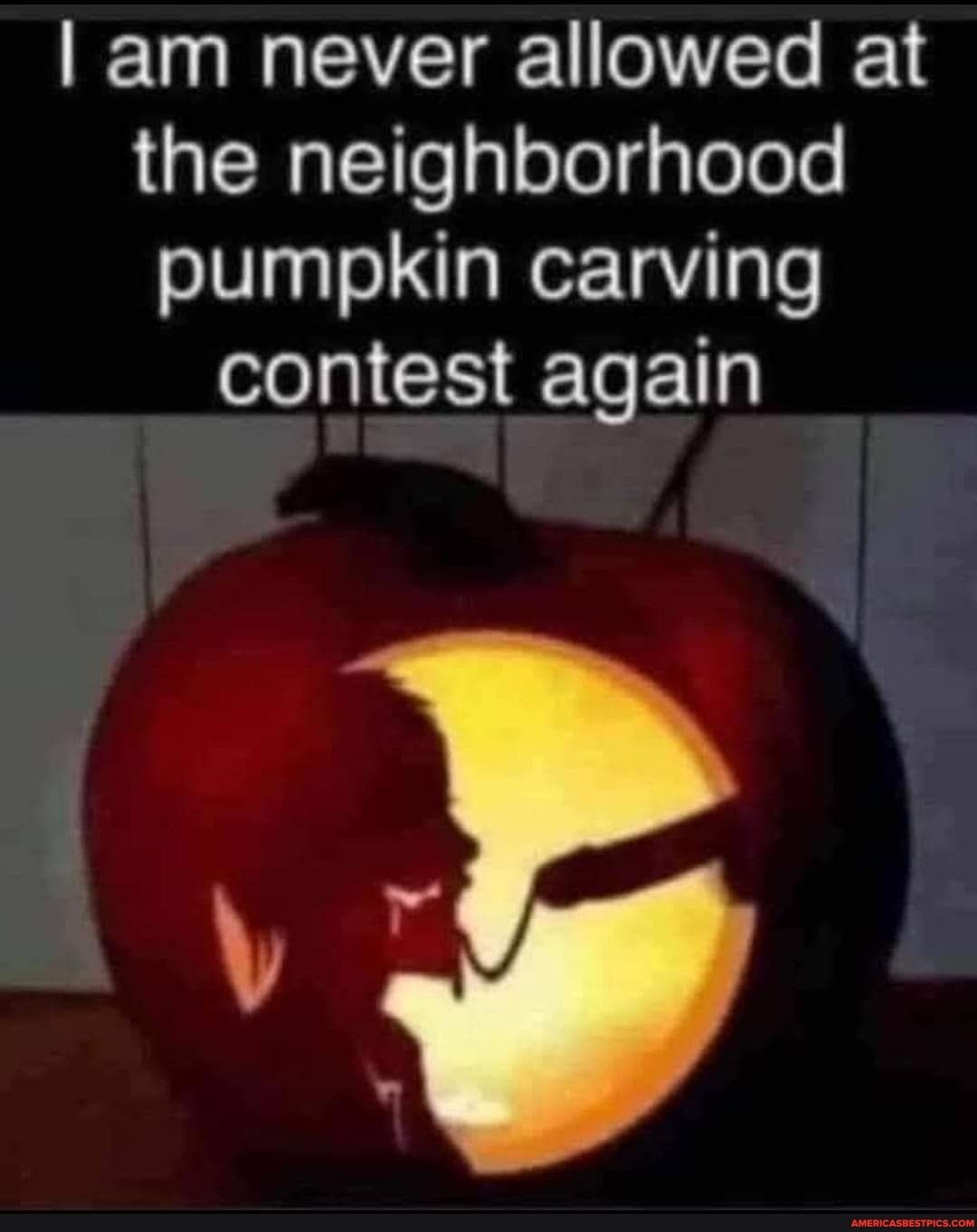 am never allowed at the neighborhood pumpkin carving o3l CIS Te 1y