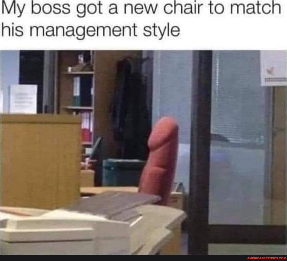 My boss got a new chair to matc his management style