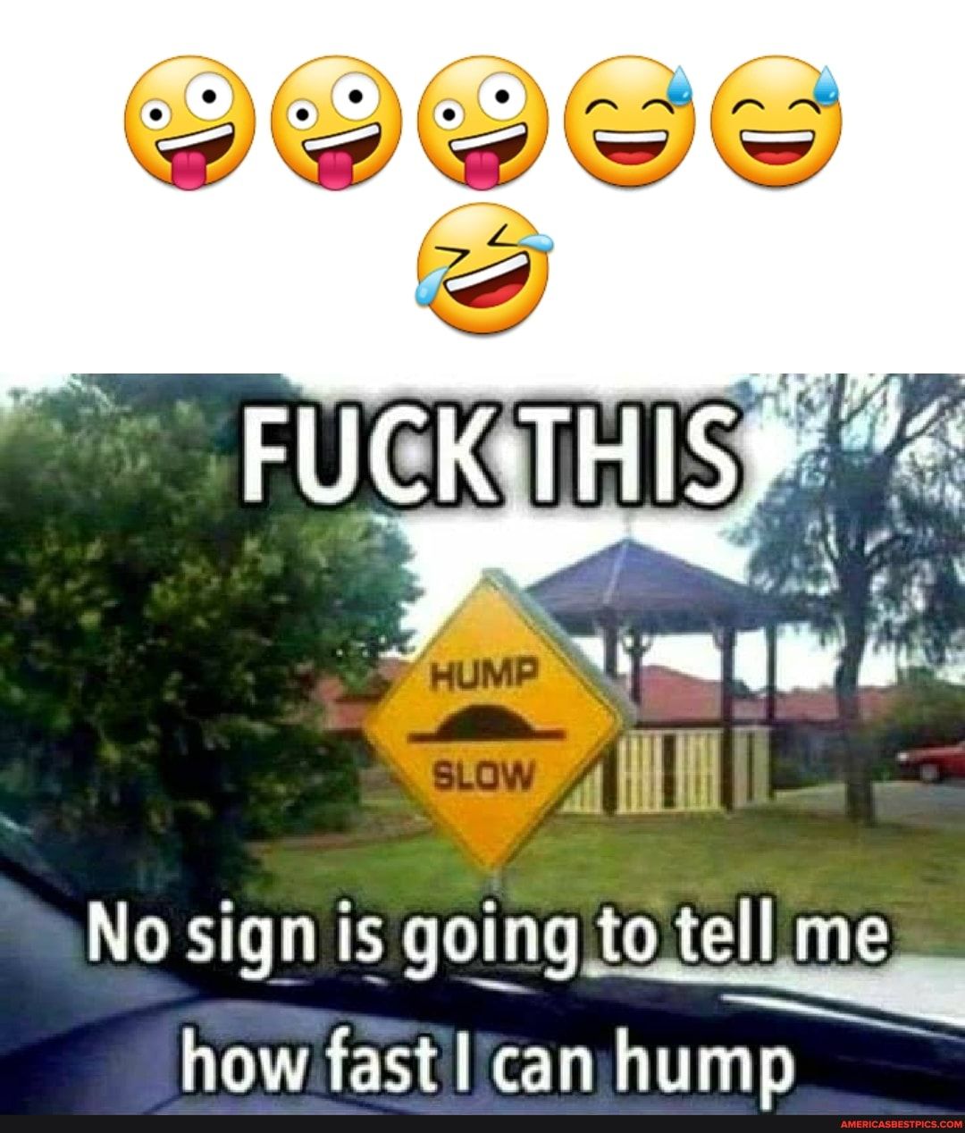 No sign is going to tell me howfastlican hump