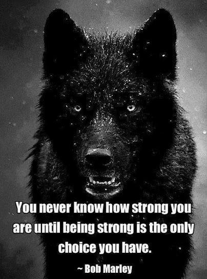 Younever know how strong you are until being strong is the only choice you have Bob Marley