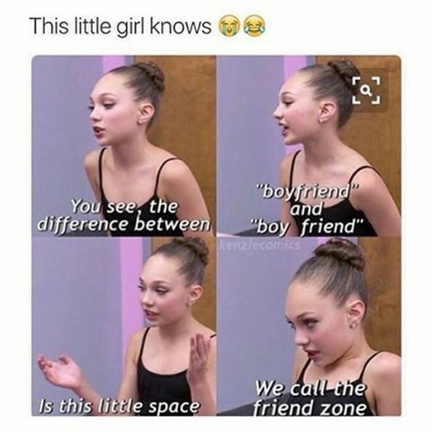 This little girl knows bnymff You See the and difference between BSEE0Y friend Usithistittle space riend zone