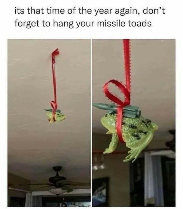 its that time of the year again dont forget to hang your missile toads
