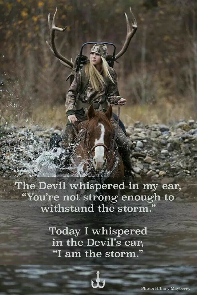 t strong enough to withstand the stor Today I whispered in the Devils ear I am the storm