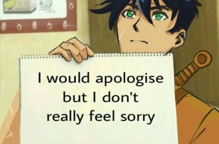 would apologise I but dont really feel sorry