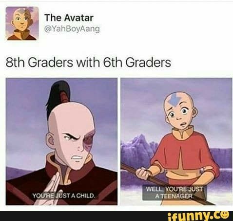 The Avatar 8th Graders with 6th Graders