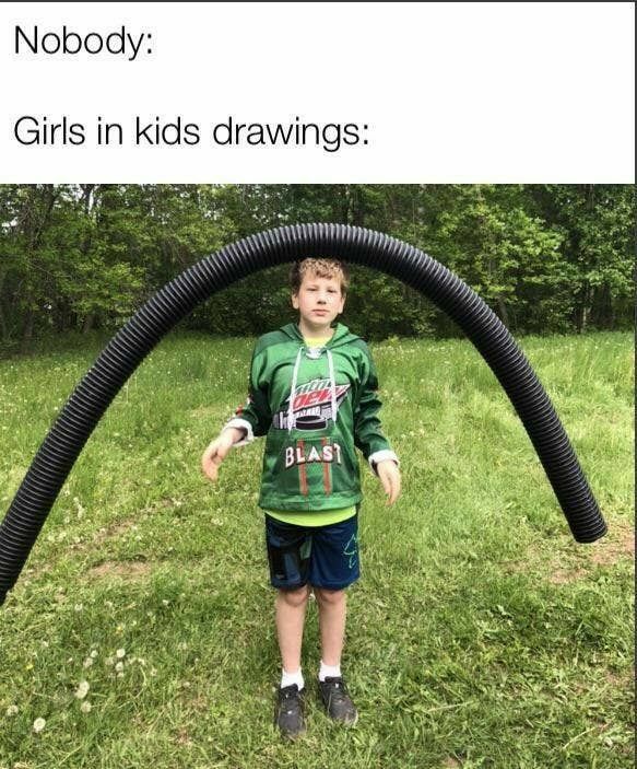 Nobody Girls in kids drawings T Z My