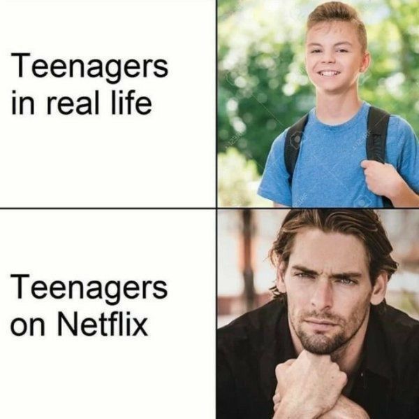 Teenagers in real life Teenagers on Netflix