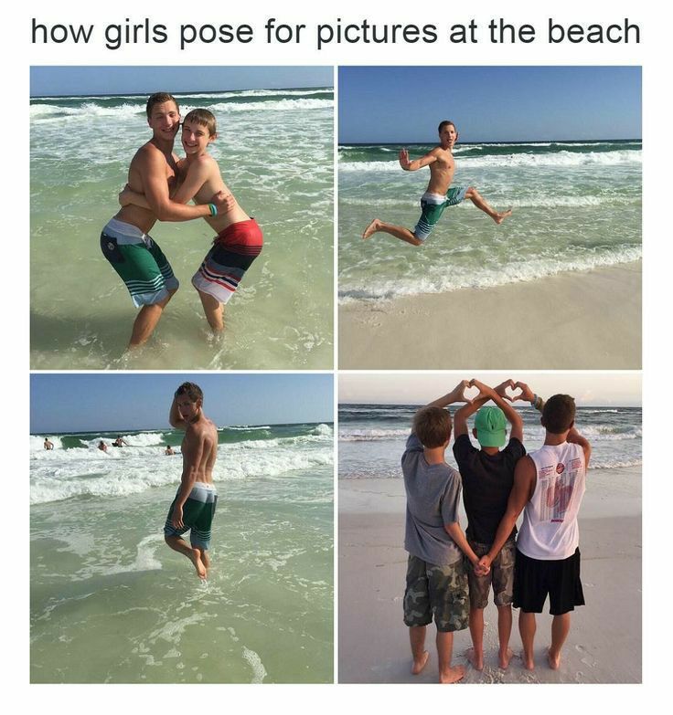 how girls pose for pictures at the beach