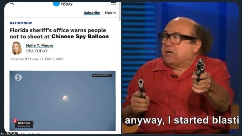 Florida sheriffs office warns people not to shoot at Chinese Spy Baloon 0 ELNEVA RS EL G N ER