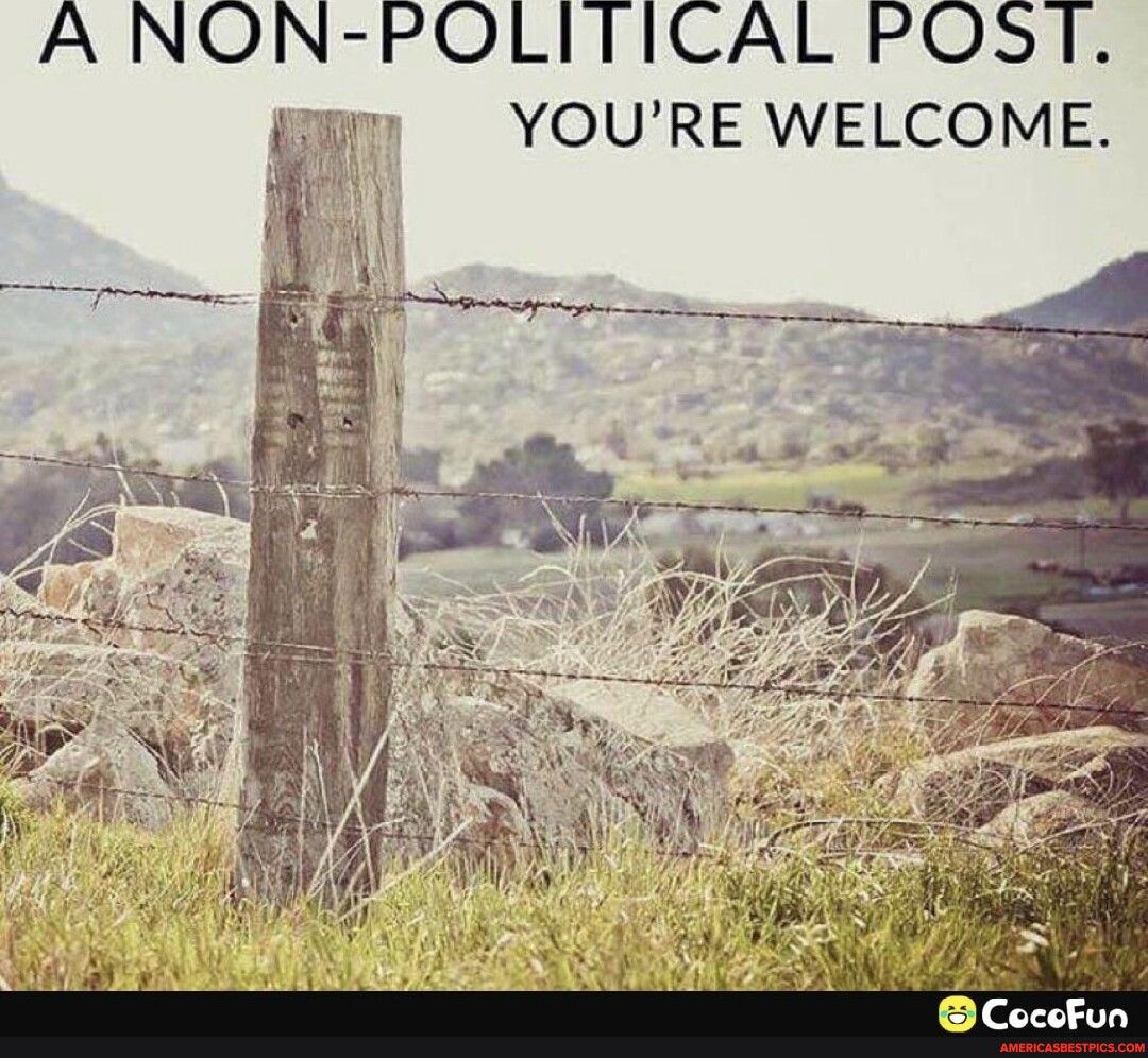 A NON POLITICAL POST w YOURE WELCOME