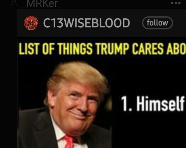 e k55T Ke o D BNEETED LIST OF THINGS TRUMP CARES ABO 1 Himself