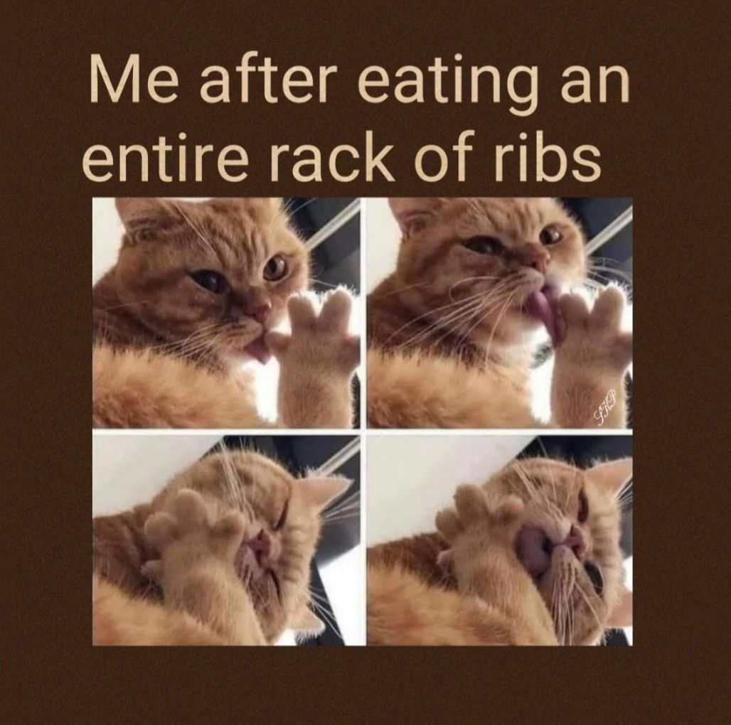 Me after eating an entnre 10 4 of rlbs