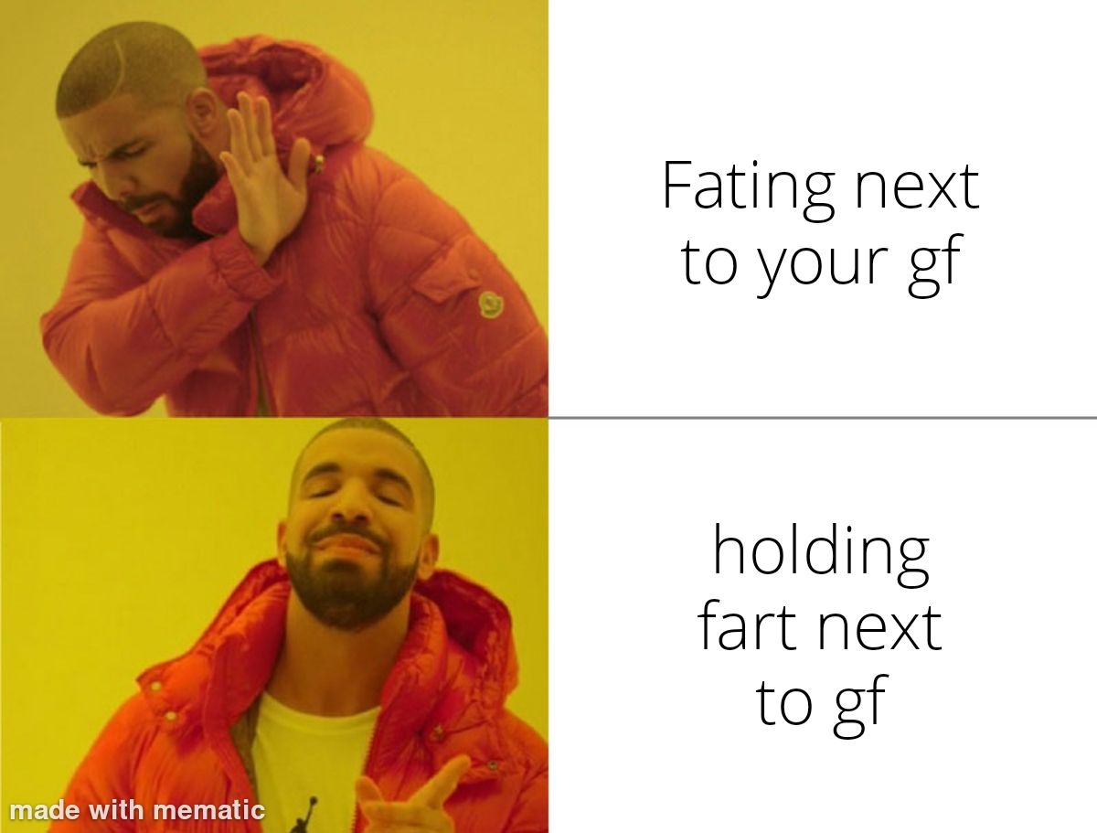 Fating next to your gf holding fart next to gf