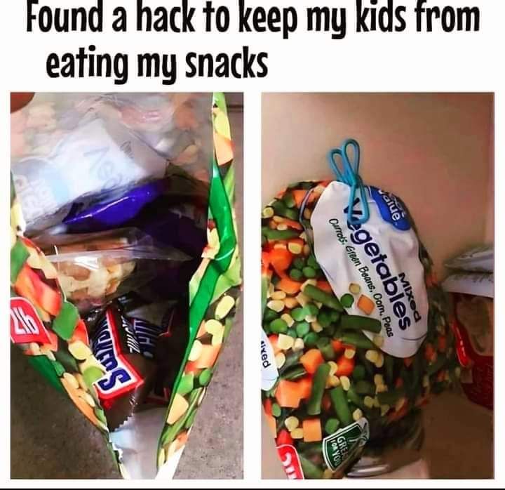 round a hack to keep my kids rrom eating my snacks