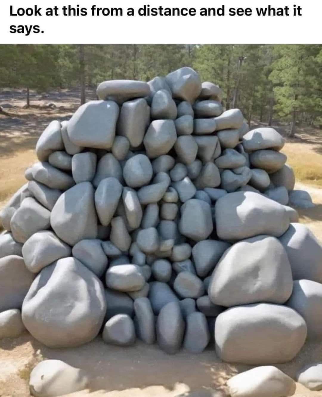 Look at this from a distance and see what it says