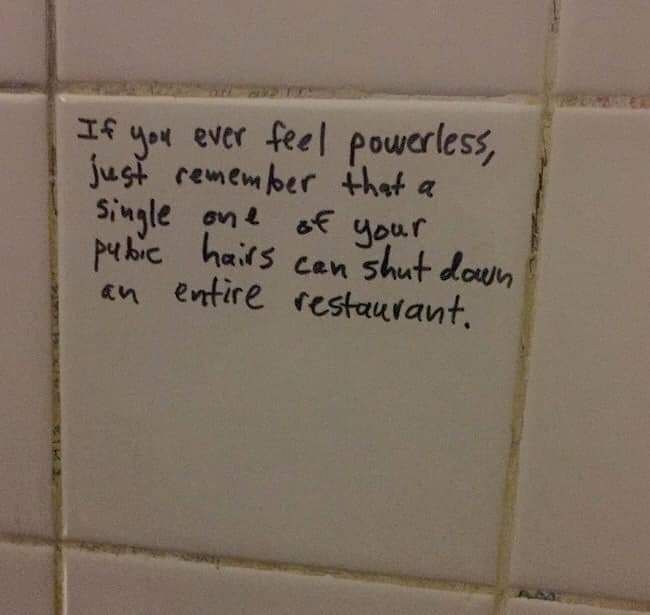 PR TRy v I wen ever fee fd 39 Cemtmber thet o Snle Mt o pr rlkc haits hitlwh an entire Cestaurant