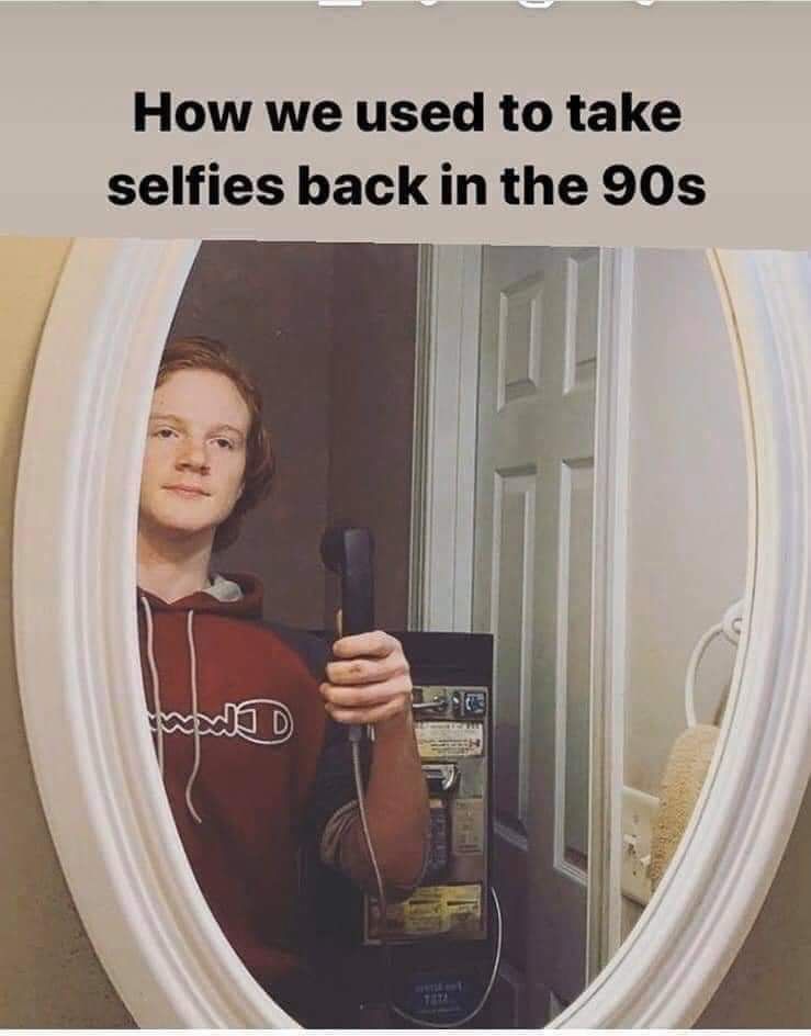 How we used to take selfies back in the 90s