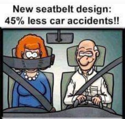 New seatbelt design 45 less car accidents