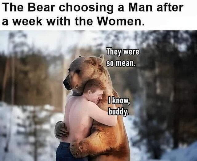 The Bear choosing a Man after a week with the Women