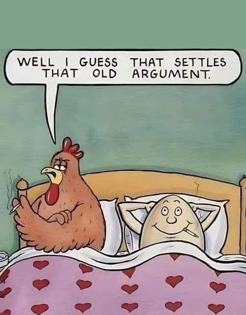 WELL GUESS THAT SETTLES THAT OLD ARGUMENT
