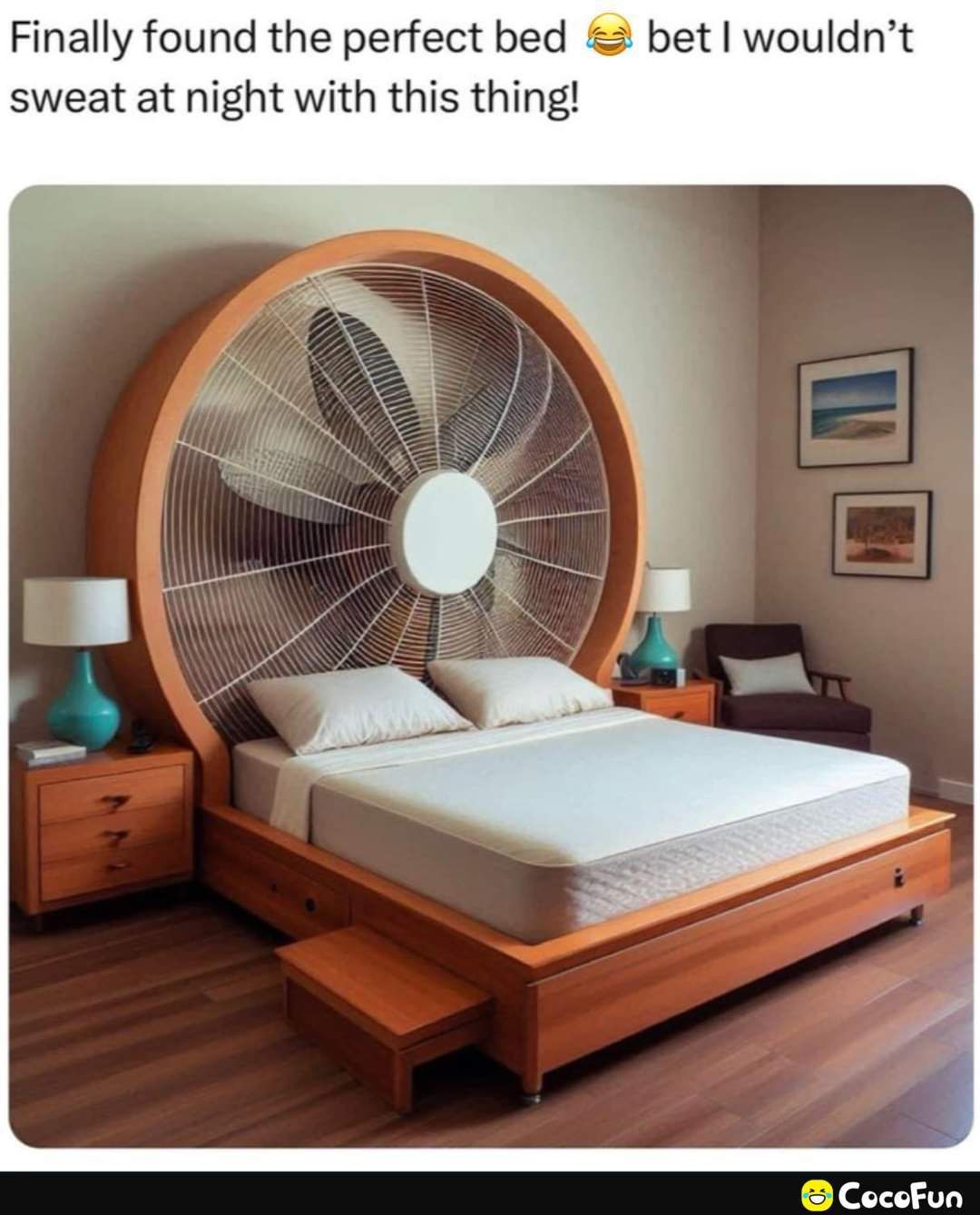 Finally found the perfect bed bet wouldnt sweat at night with this thing S CoceFun