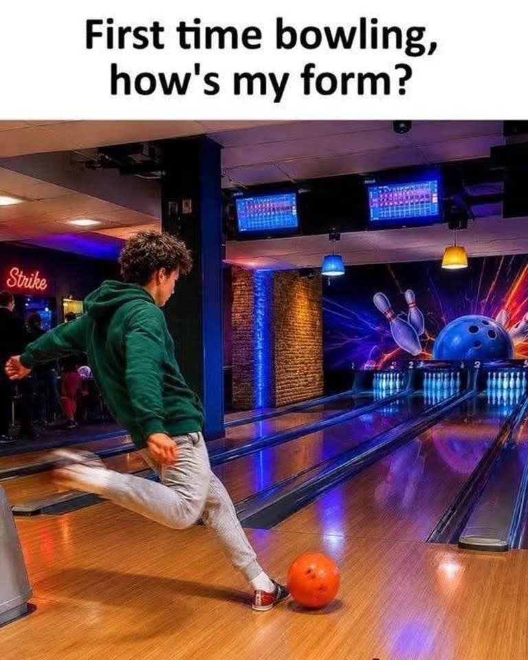 First time bowling, how's my form?