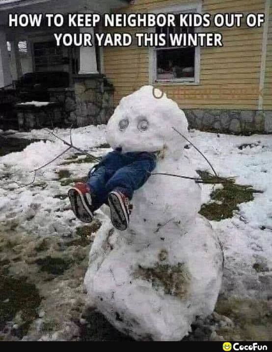 HOW TO KEEP NEIGHBOR KIDSOUT o3 W YOUR YARD THIS WINTER